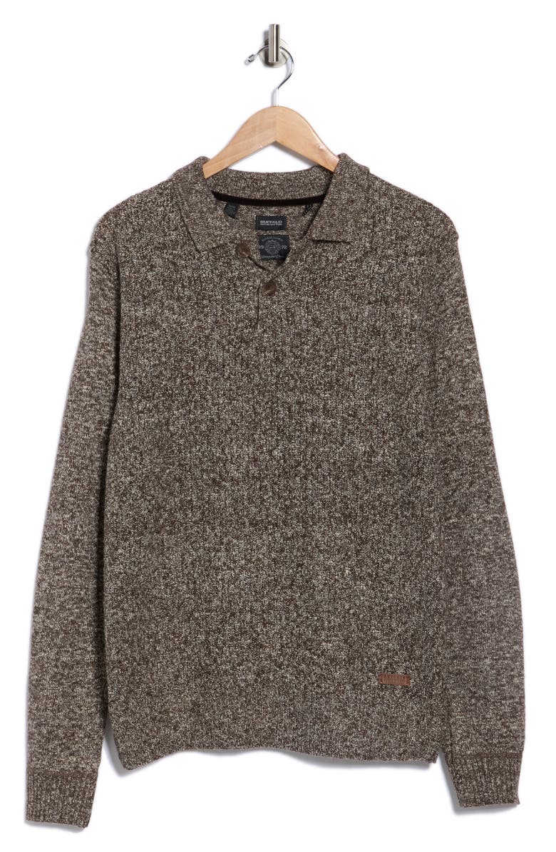 Buffalo Jeans Wystan Polo Sweater, Alternate, color, Brown Mix