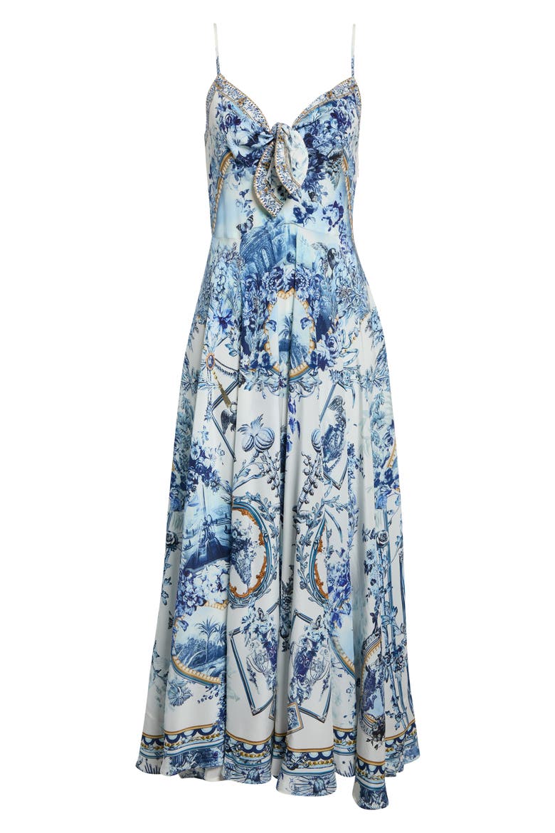 Porcelain Parlor Print Silk Maxi Sundress, Alternate, color, THE PORCELAIN PARLOUR