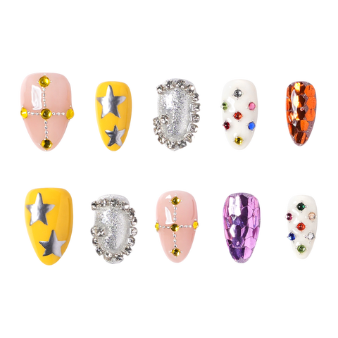 New Orleans - Medium Almond Press-on Nails