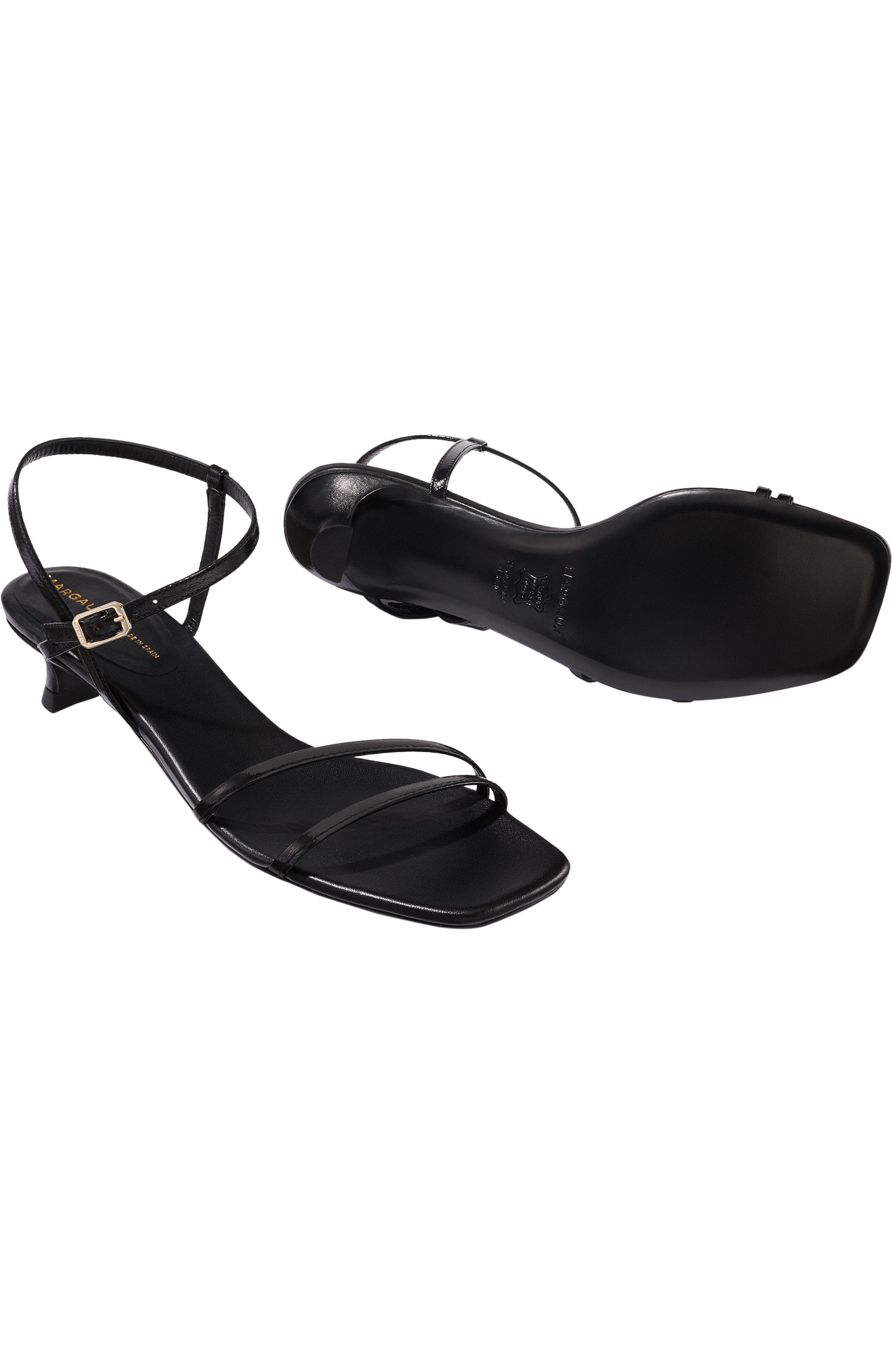 MARGAUX The Dylan Sandal, Alternate, color, Black Crinkle-Gloss Nappa