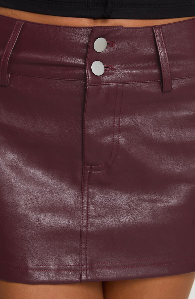 Princess Polly Magee Faux Leather Miniskirt, Alternate, color,