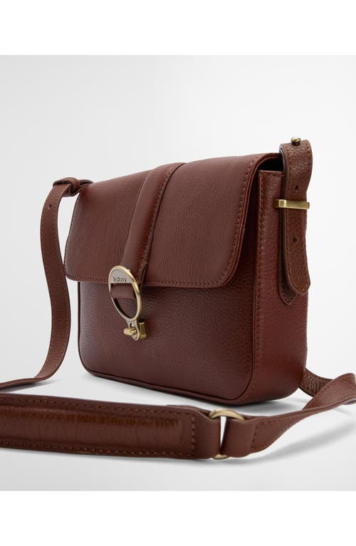 Barbour Rosa Leather Crossbody Bag In Brown