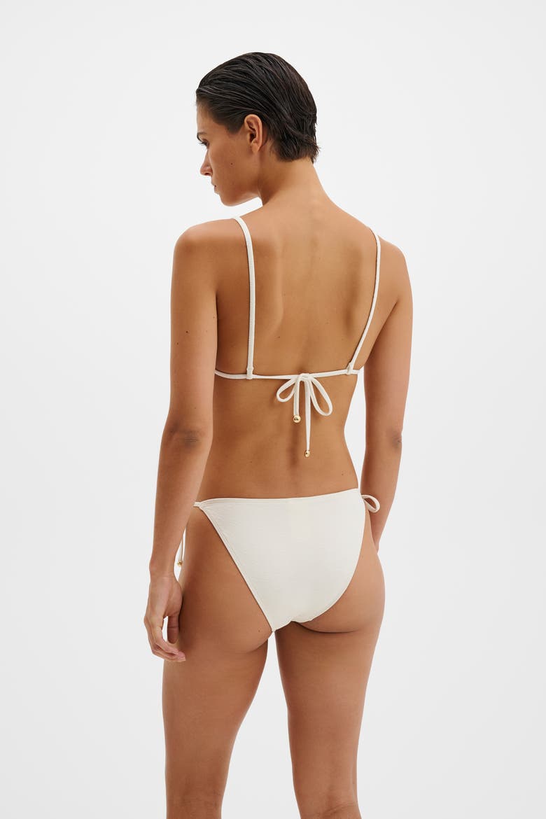 Signature Triangle Bikini Top, Alternate, color, Vanilla