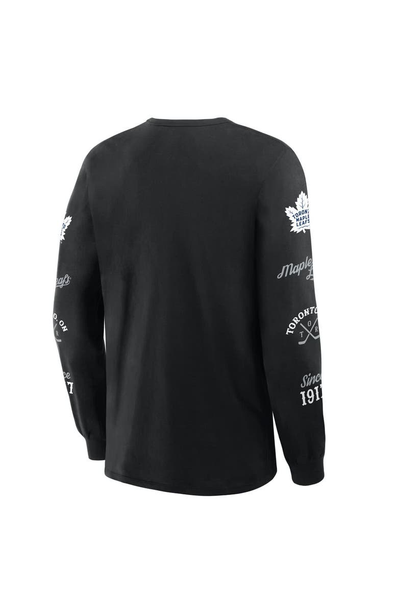 FANATICS Men's Fanatics Black Toronto Maple Leafs Boxed In Legacy Long Sleeve T-Shirt, Alternate, color, 
