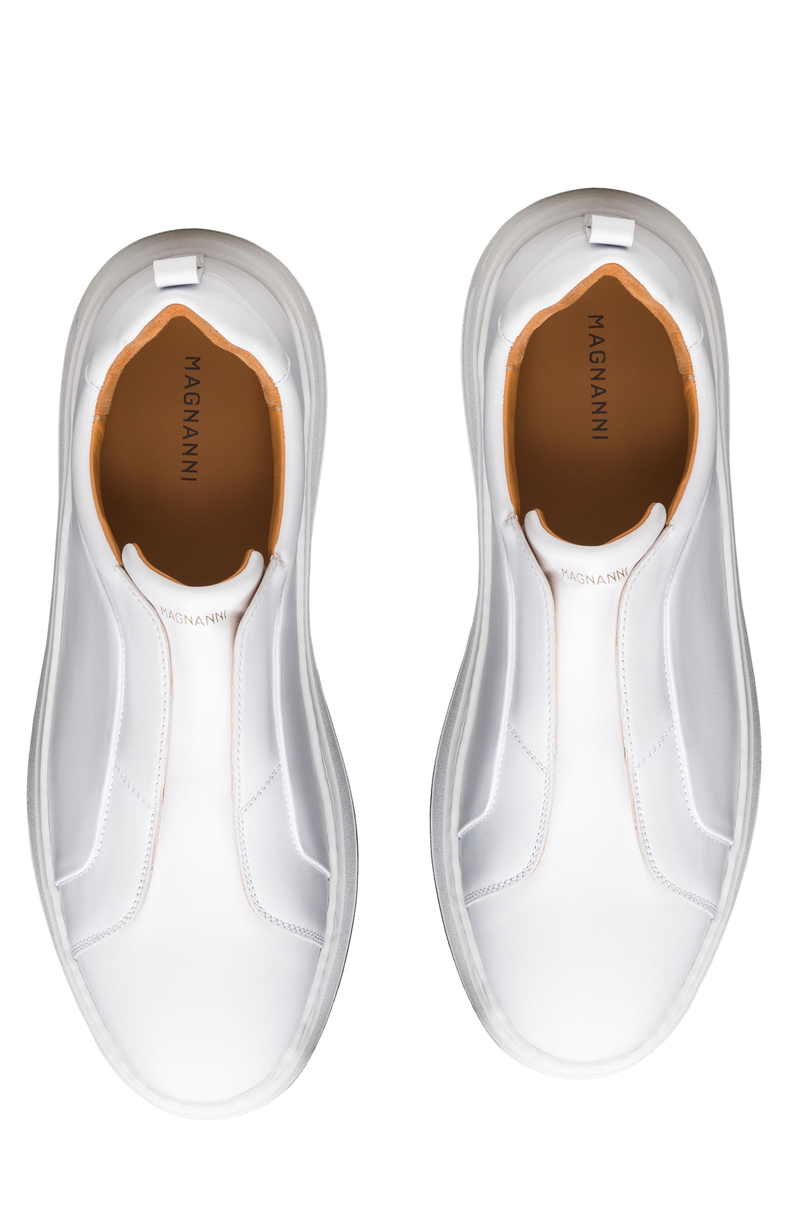 Magnanni Serino Laceless Slip-On Sneaker, Alternate, color, White