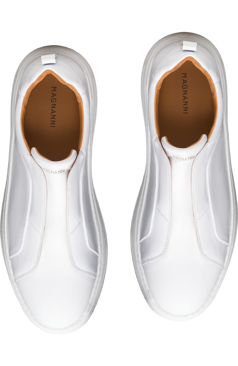 Magnanni Serino Laceless Slip-On Sneaker, Alternate, color, White