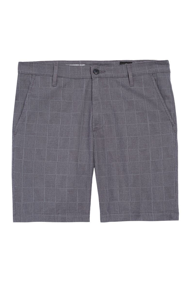 Wanderer Slim Fit Linen Blend Shorts, Main, color, KAZE FOLKESTONE GREY