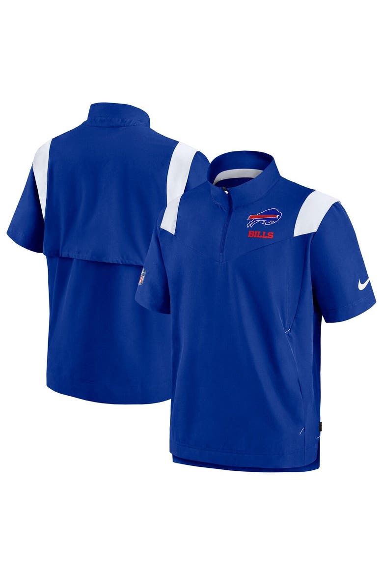 Men's Nike Royal Buffalo Bills Sideline Coaches Chevron Lockup Pullover Top, Main, color, Royal
