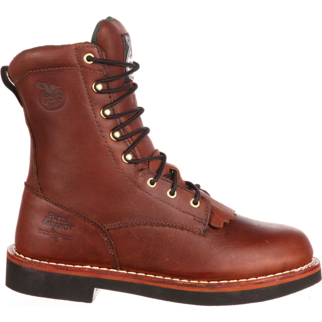 Georgia Boot Farm And Ranch Lacer Work Boot in Barracuda Walnut  product