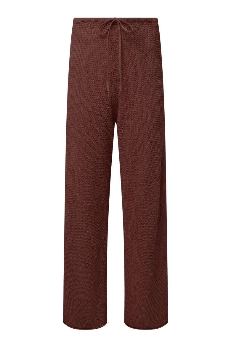 Knit Drawstring Pant, Alternate, color, Brown