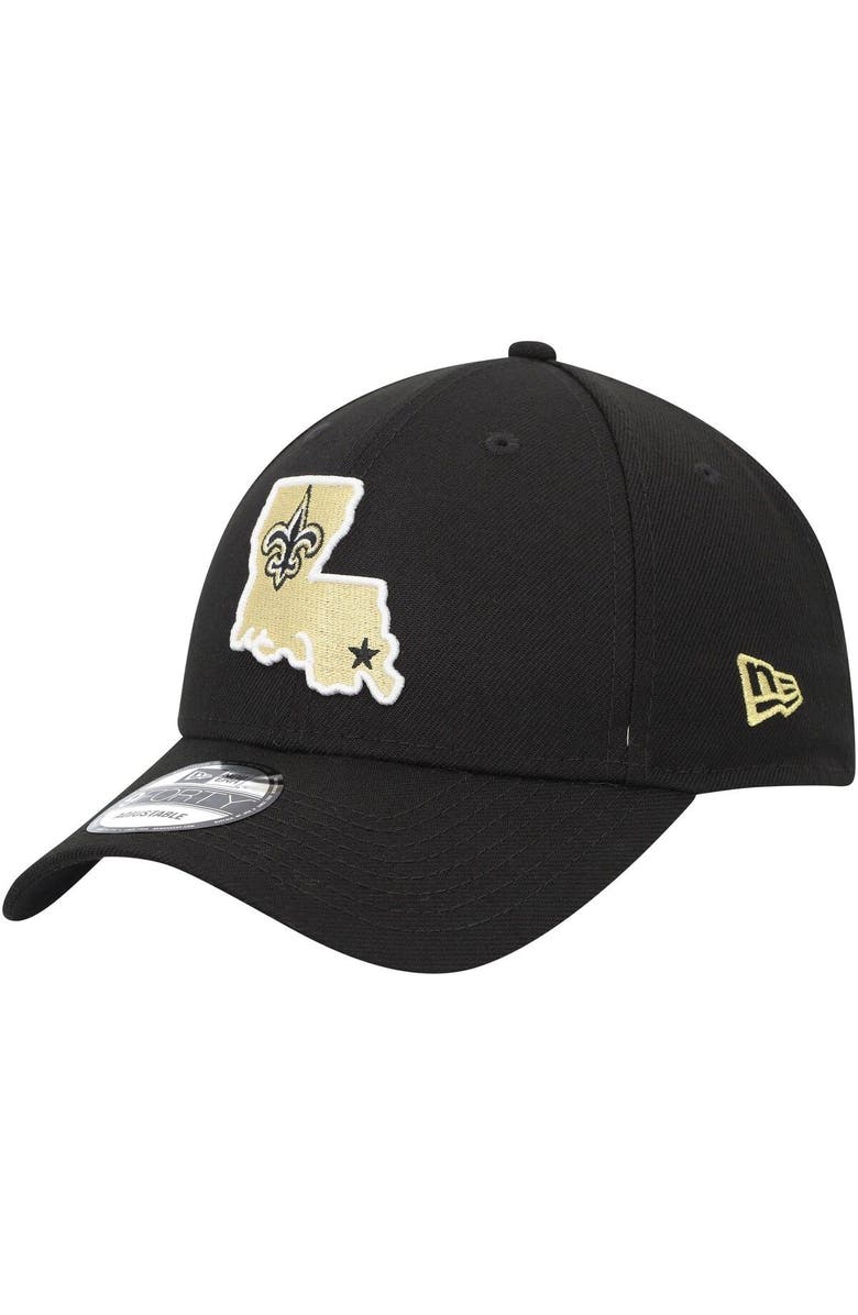 New Era Men's New Era Black New Orleans Saints State The League 9FORTY Adjustable Hat, Main, color, 