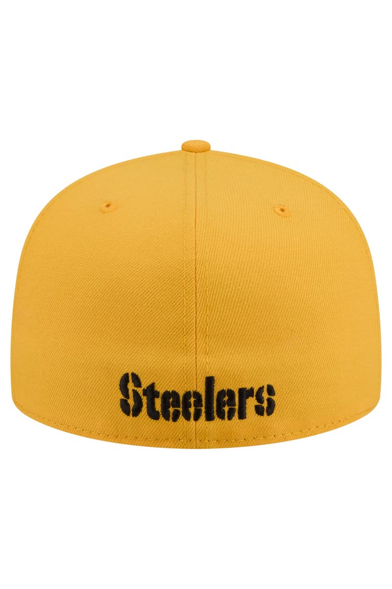 Men's New Era Gold Pittsburgh Steelers 59FIFTY Fitted Hat, Alternate, color, Gold