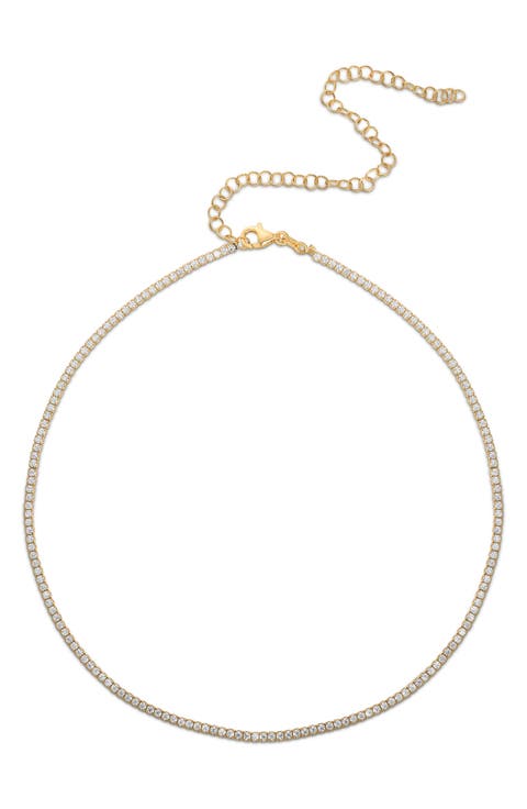 Cubic Zirconia Tennis Choker Necklace
