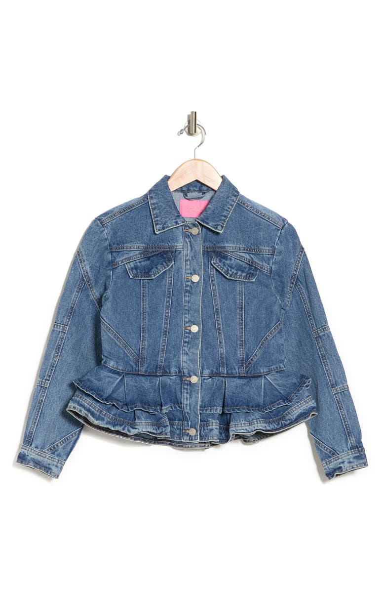ジャケット・アウター Bluelea Peplum jacket AZALEA WANG Peplum Denim Jacket | Nordstromrack