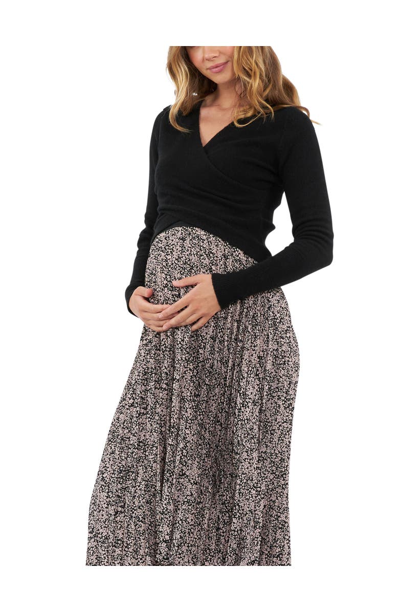 Ripe Maternity Willa Nursing Knit, Alternate, color, Black