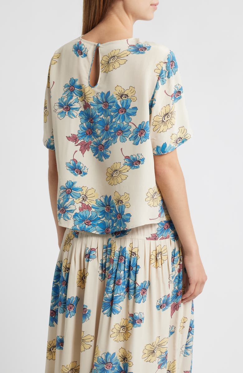 THE GREAT. The Mandolin Floral Top, Alternate, color, Sun Gold Floral