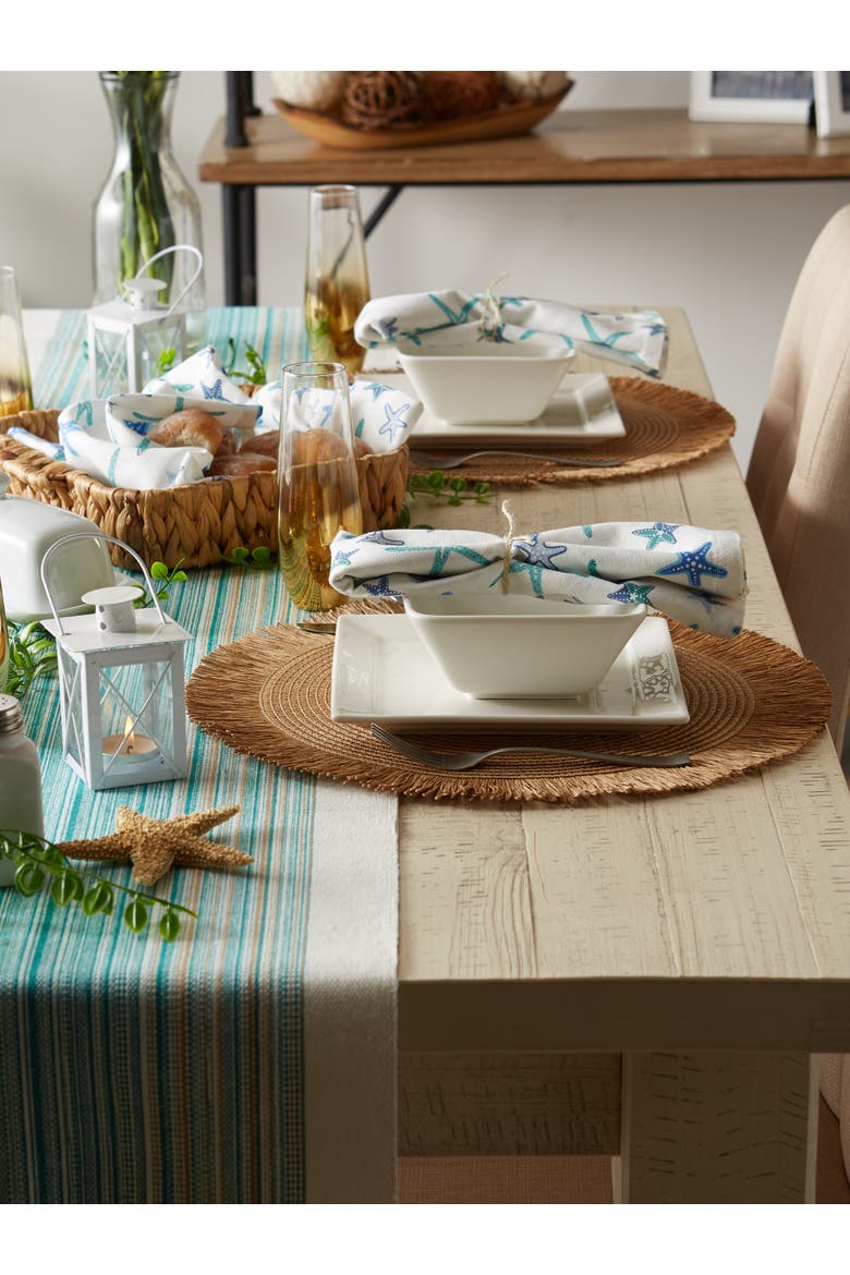 Natural Fringe Woven Round Placemat Set/6, Alternate, color, Natural