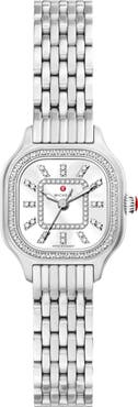 MICHELE Mini Meggie Mother-of-Pearl & Diamond Bracelet Watch, 23mm x 25mm