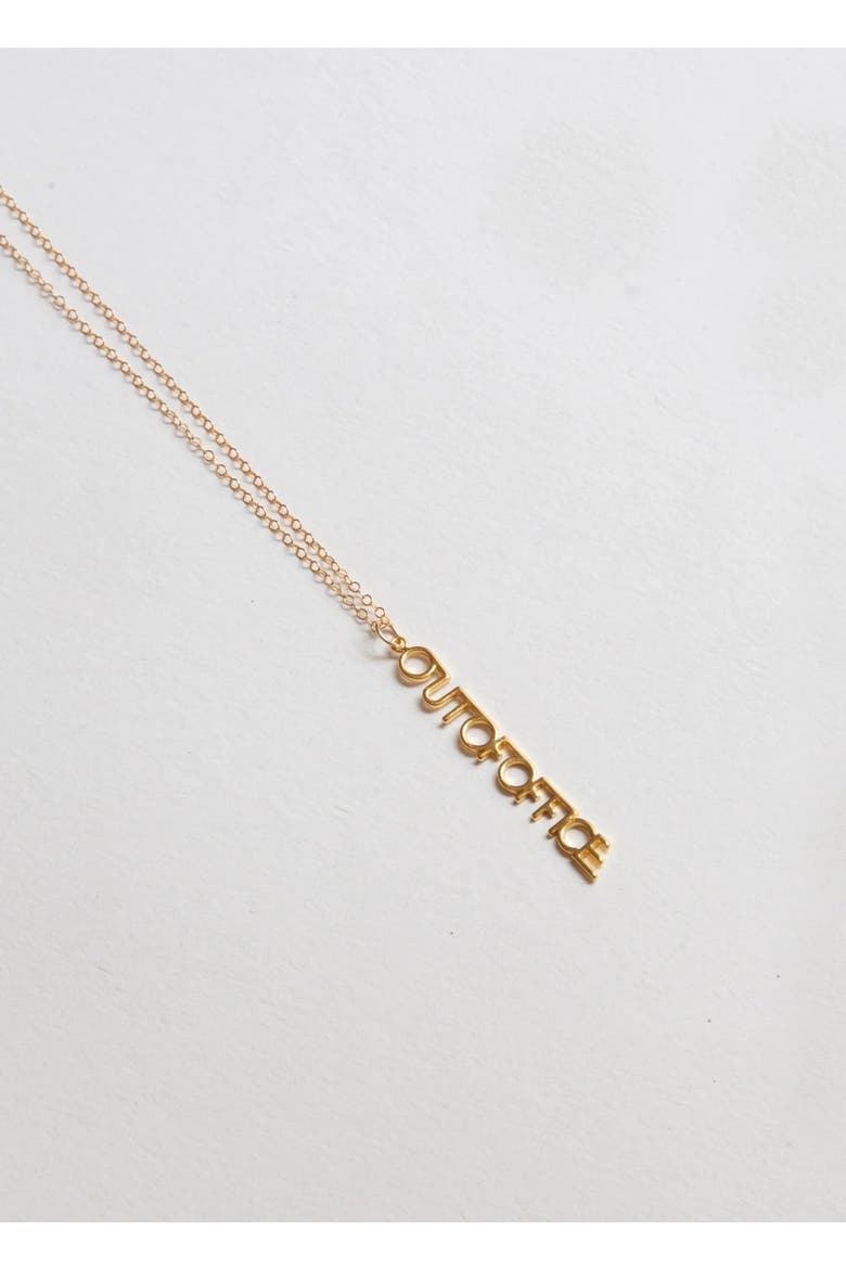 Out Of Office Gold Charm Necklace, Alternate, color, Gold