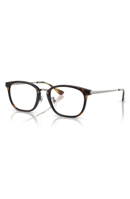 Ray Ban Ray-ban 51mm Square Optical Glasses In Havana