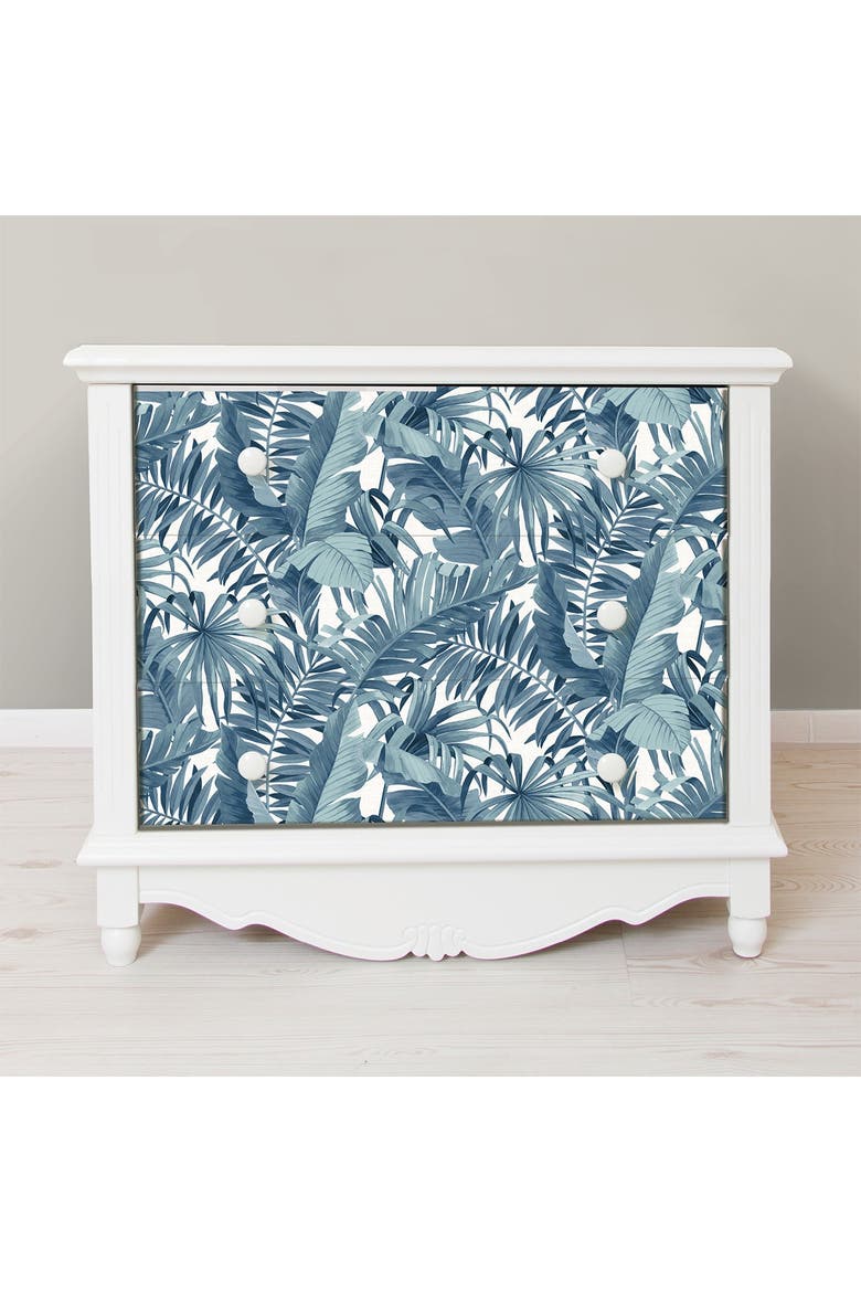 Blue Maui Peel & Stick Wallpaper, Alternate, color, BLUE
