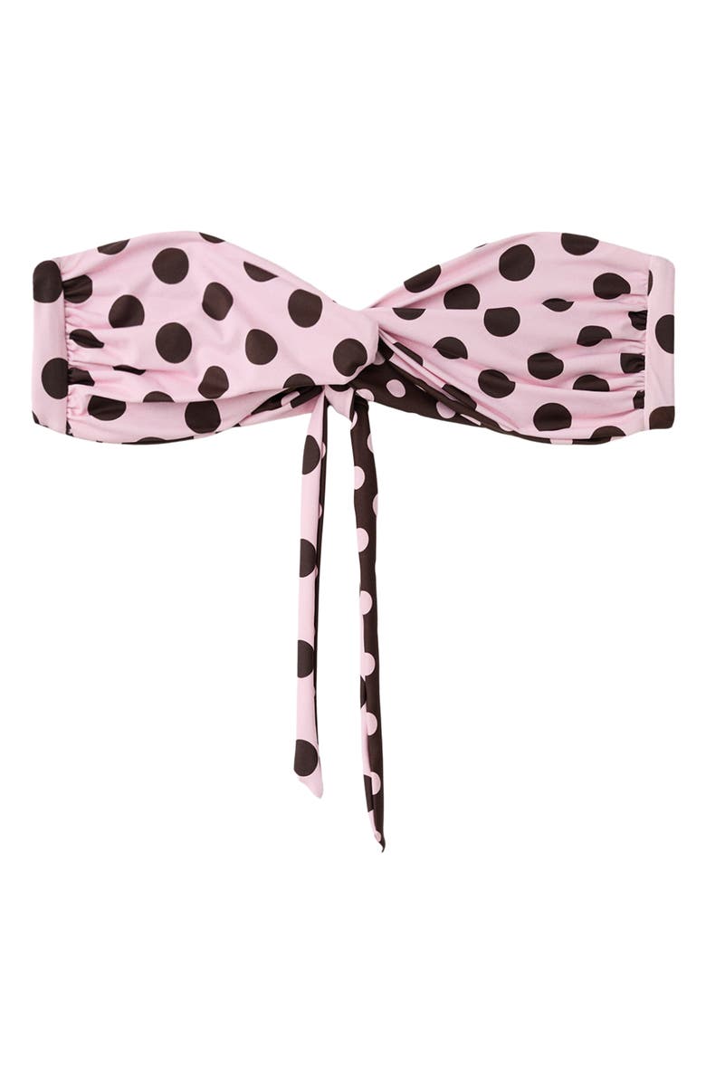 MANGO Twist Front Reversible Bikini Top, Main, color, Pink