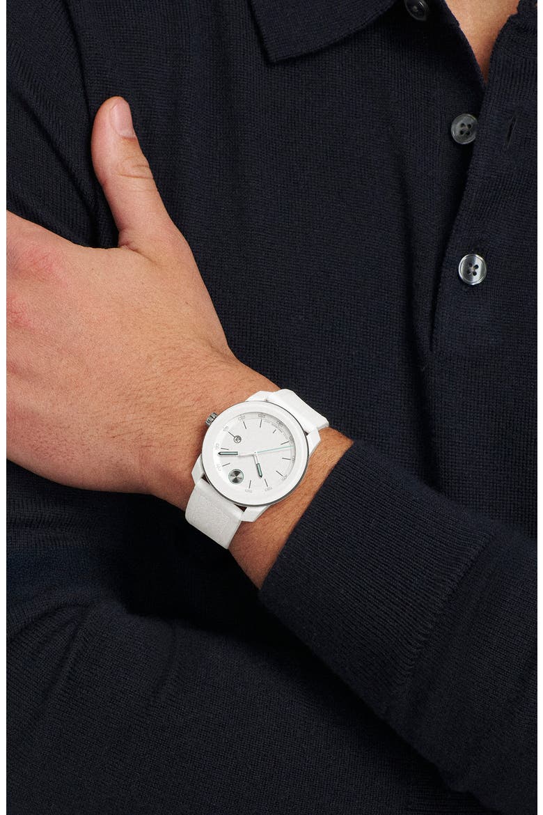 BOLD Chronograph Silicone Strap Watch, Alternate, color, WHITE