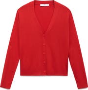 MANGO V-Neck Knit Cardigan