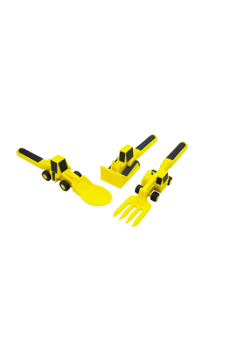 Construction Eating Utensils for Kids and Toddlers, Main, color, Yellow