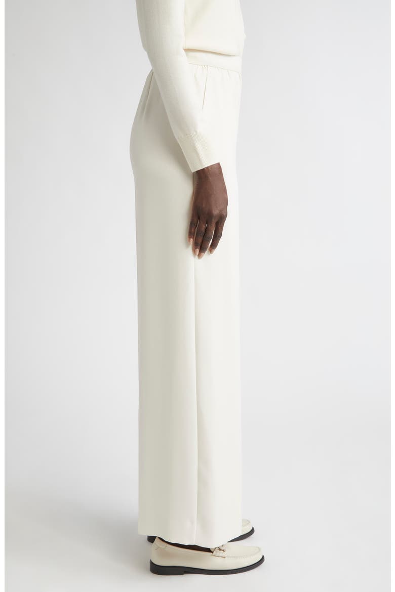 Satin Back Crepe Wide Leg Pants, Alternate, color, ECRU