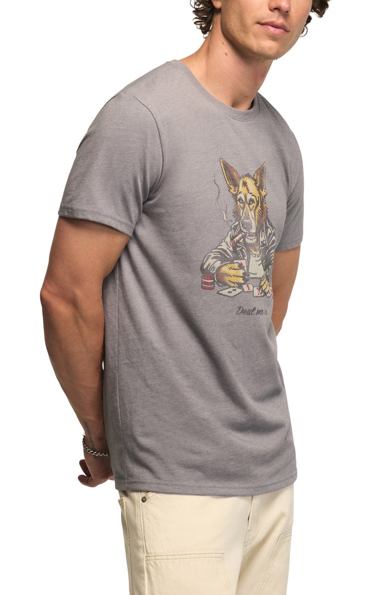 Lucky Brand Poker Wolf Graphic T-Shirt, Alternate, color, Steel Gray