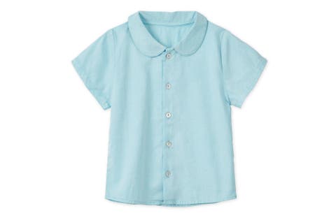 SS Organic Cotton Woven Peter Pan Collared Shirt