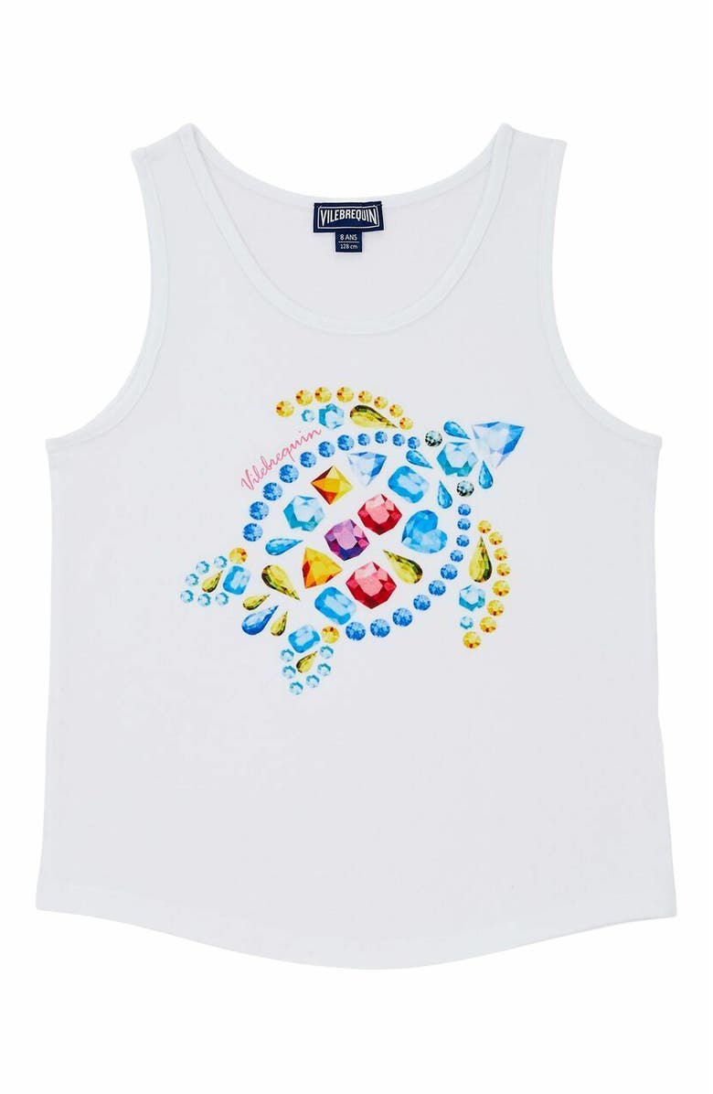Vilebrequin Kids' Vendôme Turtles Organic Cotton Tank Top, Main, color,