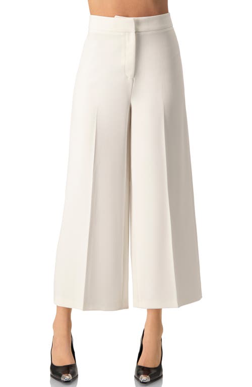 Ivonne Wide-leg Cropped Culotte In White
