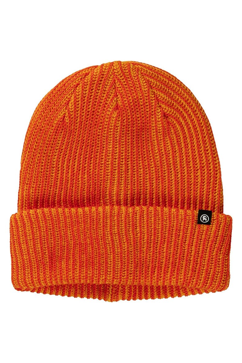 Wander Plated Beanie, Main, color, Boundary Orange/Zinnia