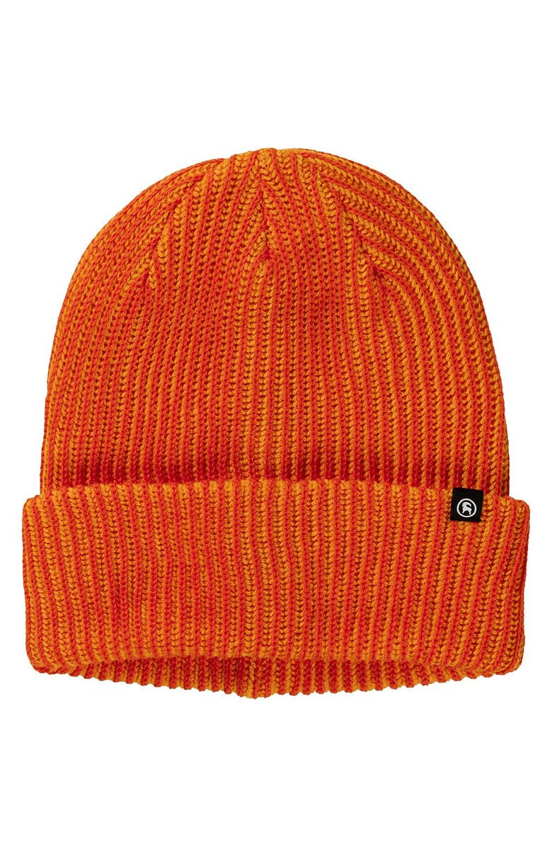 Backcountry Wander Plated Beanie, Main, color, Boundary Orange/Zinnia