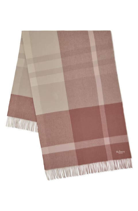 Check Merino Wool Scarf