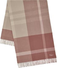 Mulberry Check Merino Wool Scarf