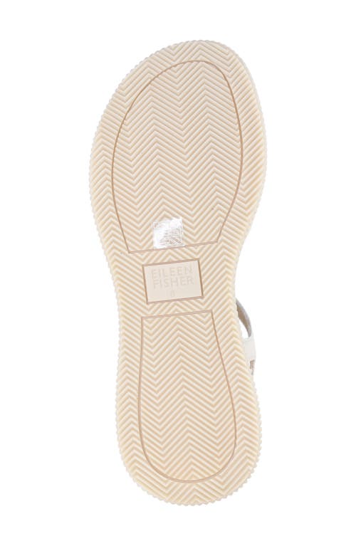 Eileen Fisher Ario Sporty Leather Wedge Sandals