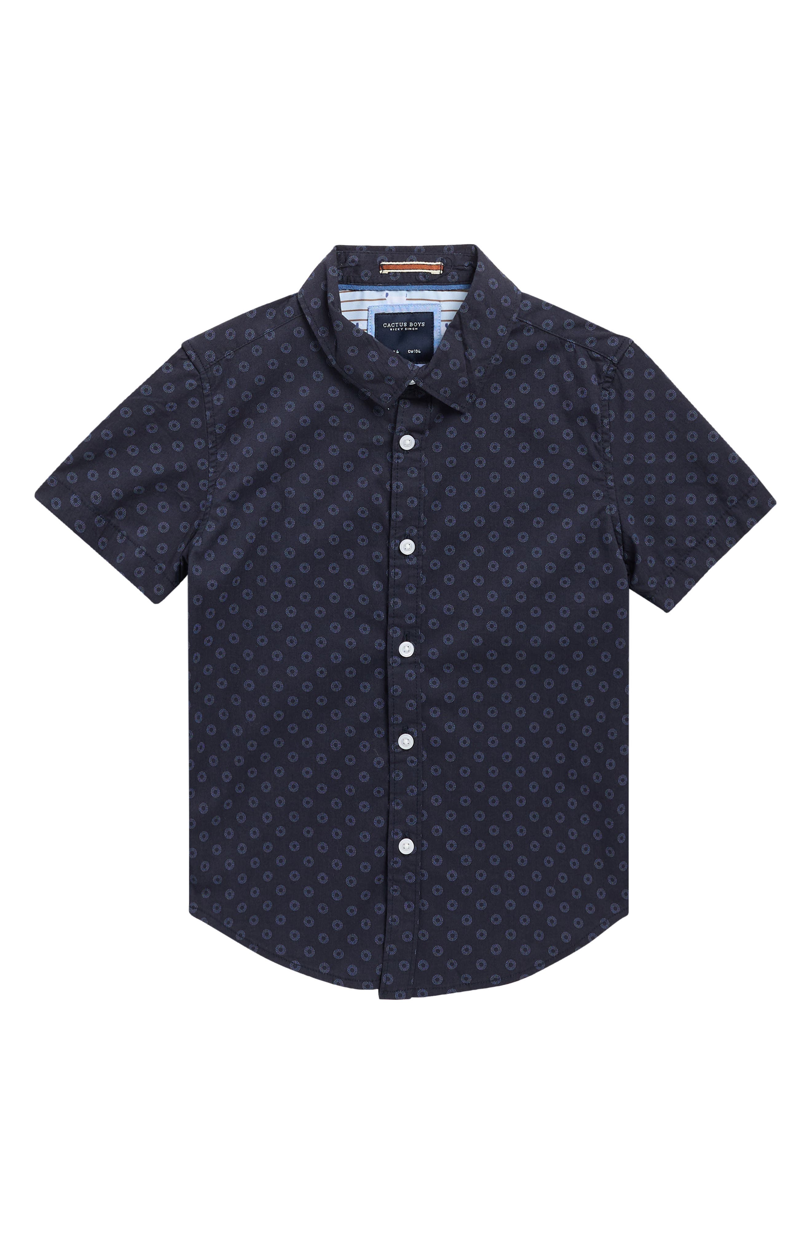 DENIM AND FLOWER Kids' Short Sleeve Button-Up Shirt