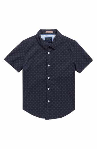 DENIM AND FLOWER Kids' Short Sleeve Button-Up Shirt
