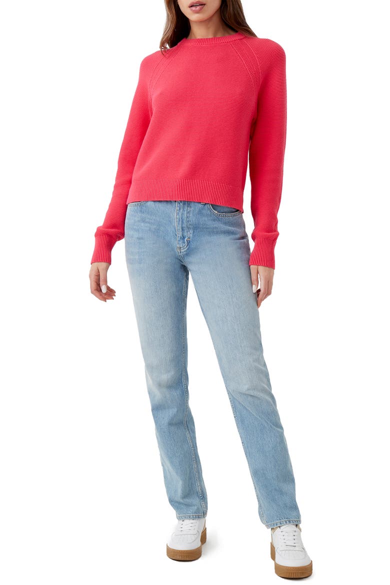 Lilly Mozart Cotton Sweater, Alternate, color, RASPBERRY