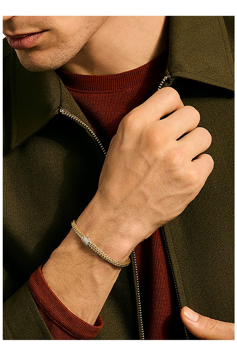 Icon Bracelet, Gold, Diamonds, 5mm, Alternate, color, GOLD