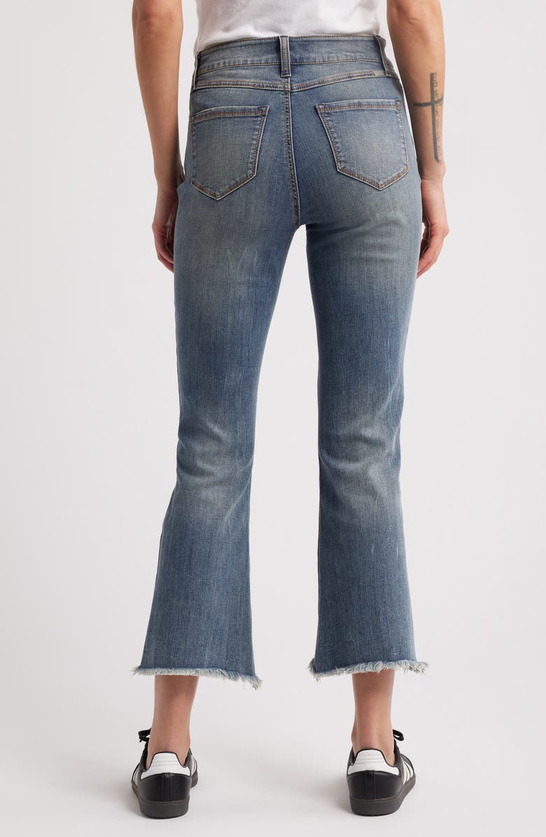 1822 Denim High Waist Raw Hem Bootcut Jeans, Alternate, color, 