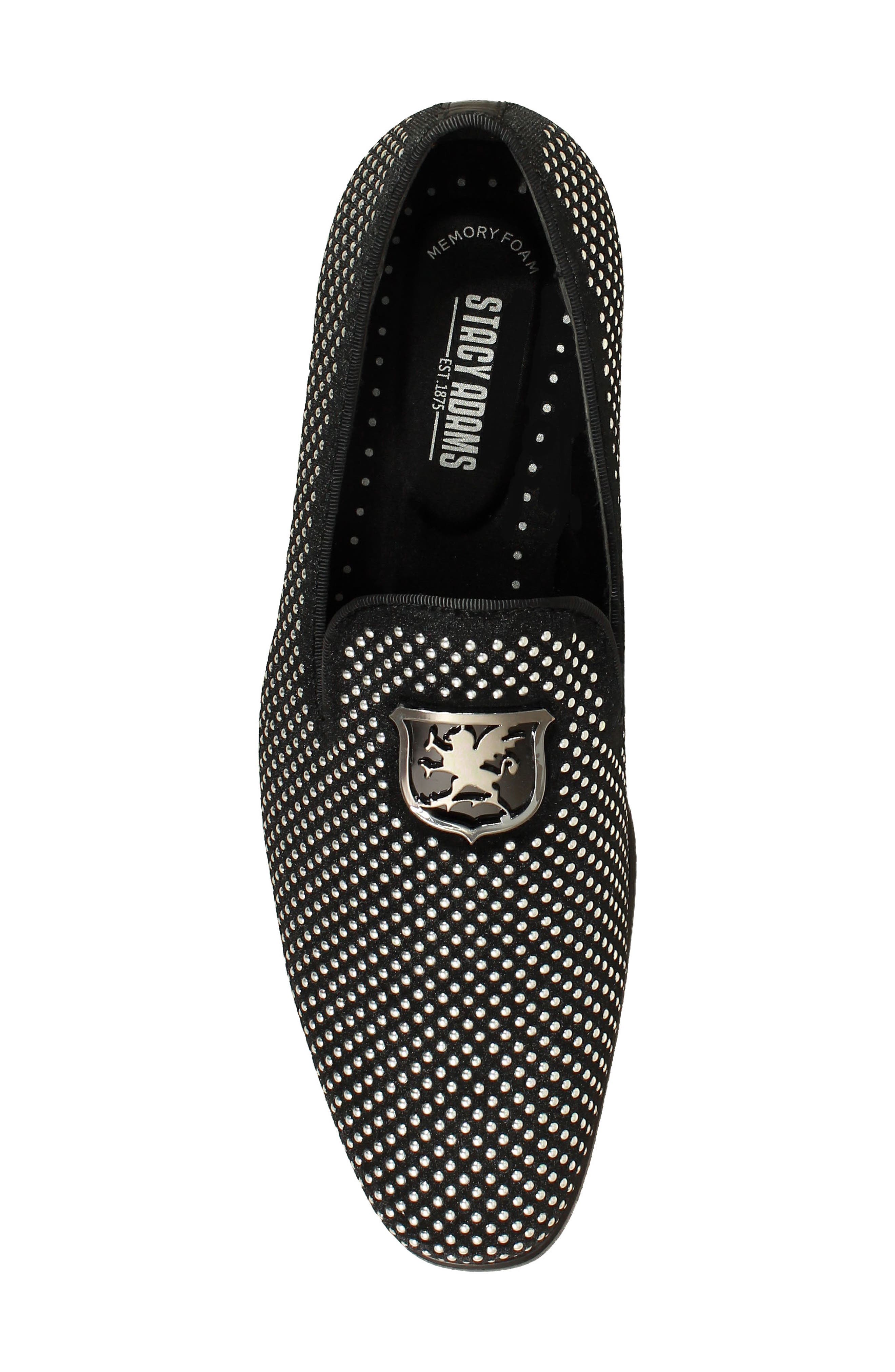 Stacy Adams Swagger Venetian Loafer, Alternate, color, Black/Silver