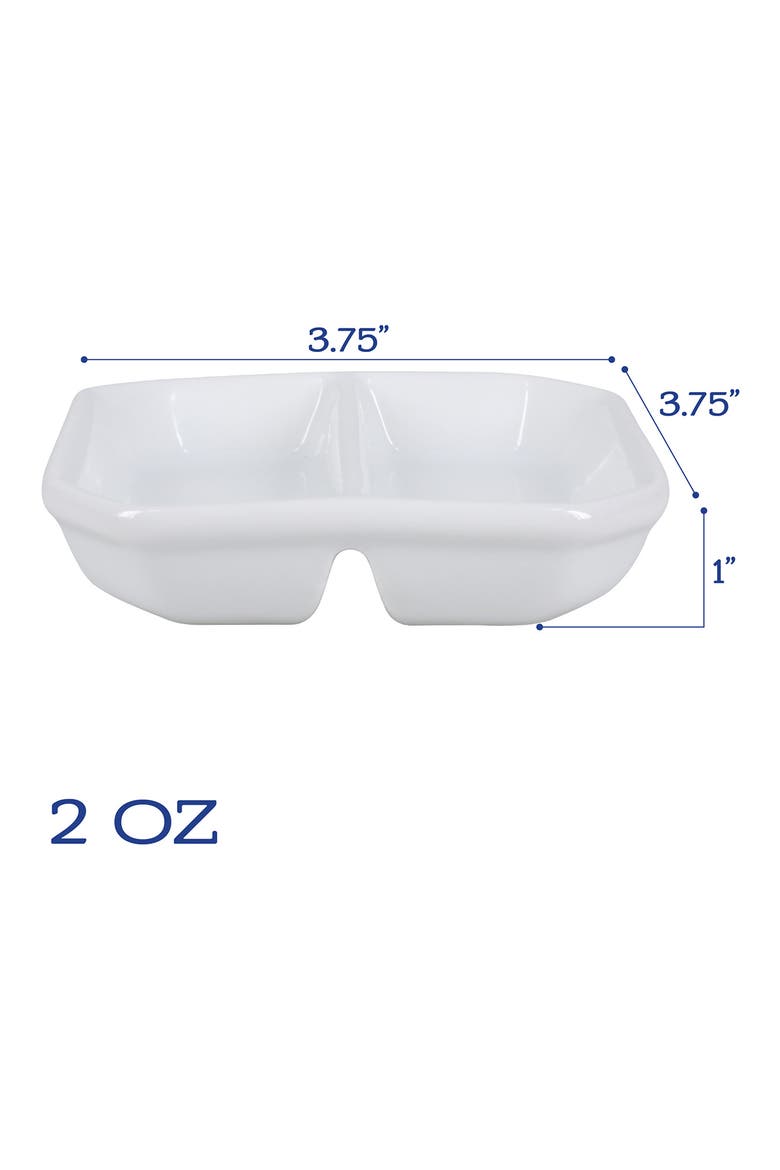 Set of 12 Asian 2-Ounce Divider Dishes, Alternate, color, WHITE