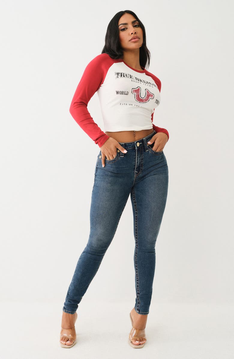 True Religion Halle High Waist Skinny Jeans, Alternate, color,