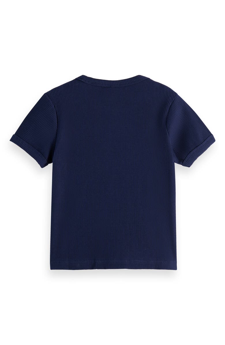 Scotch & Soda Kids' Cotton Rib T-Shirt, Alternate, color, Navy