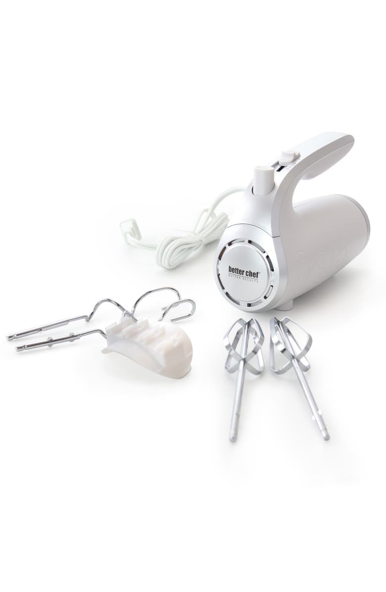 Better Chef 5-Speed 150-Watt Hand Mixer White w/ Silver Accents, Alternate, color, White