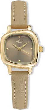 Ettika Wavy Snakeskin Embossed Leather Strap Watch
